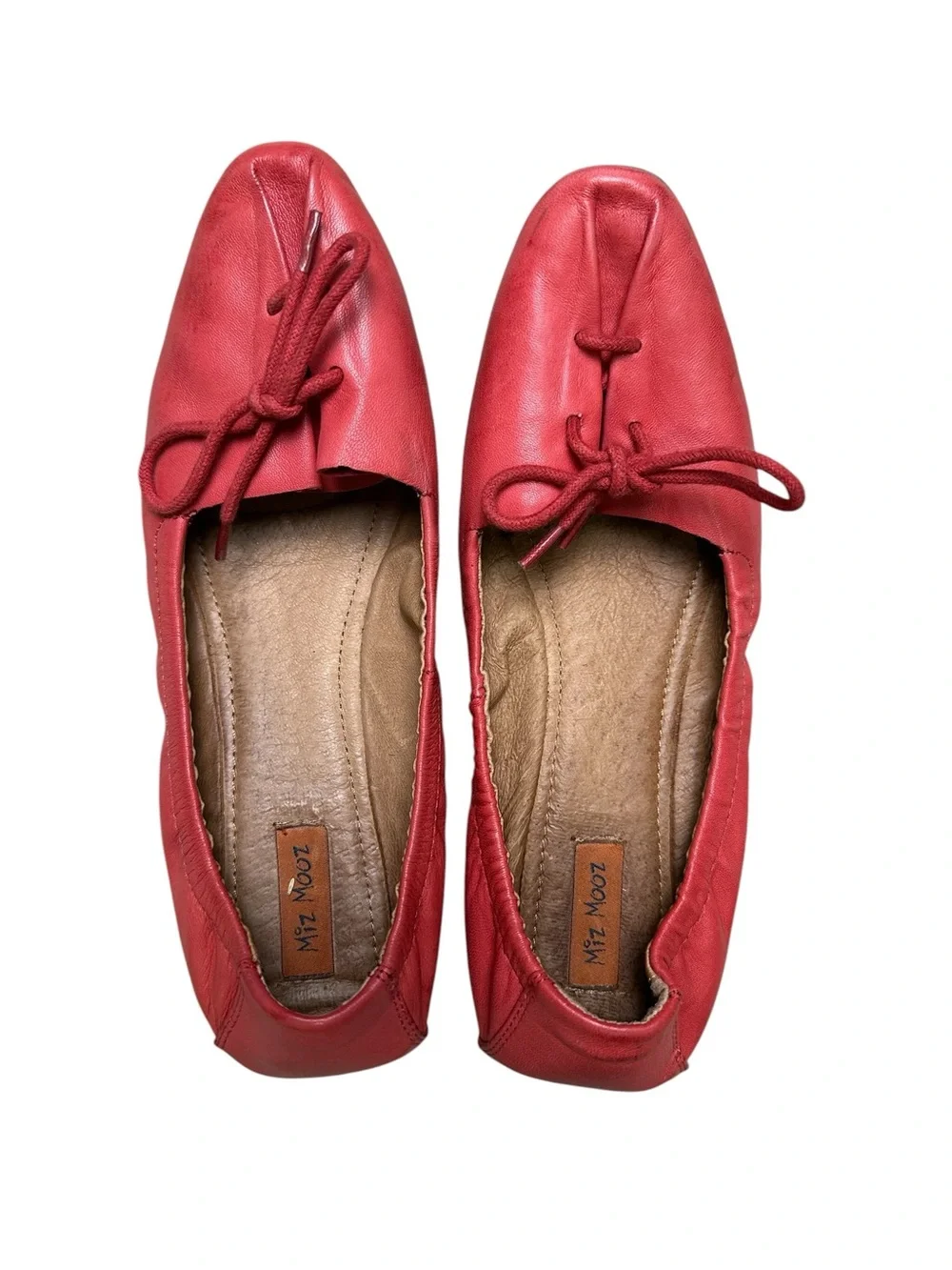 Miz Mooz 8 Red Leather Beatrix Ballet Flat (Style Code: 2035-3A)